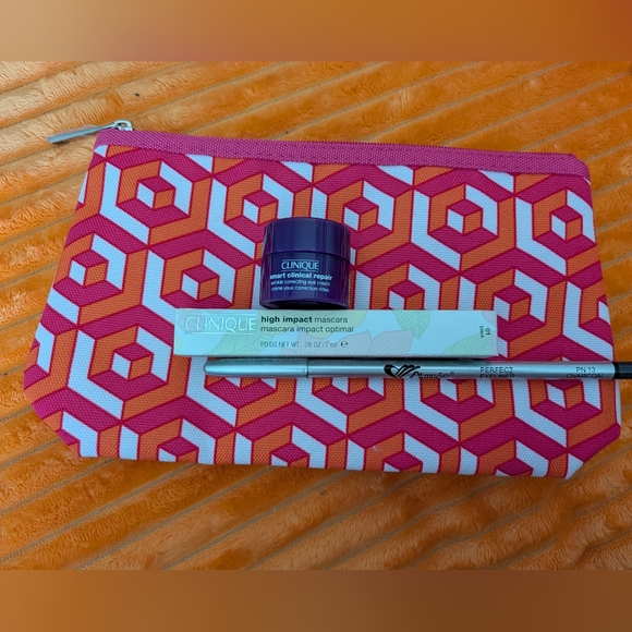 Clinique Other - Clinique Mascara & Makeup Set with Jonathan Adler Design Bag